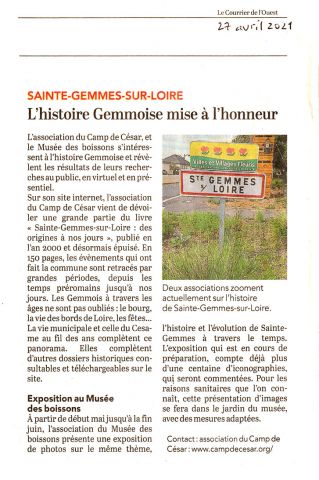 Sainte-Gemmes-sur-Loire. L’histoire Gemmoise mise à l’honneur