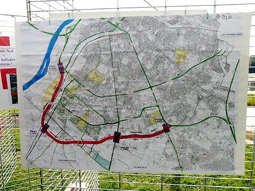 Tracé du projet de Rocade Sud