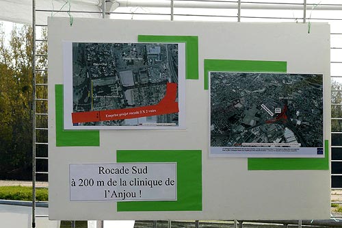 Rocade sud à 200 m de la clinique de l'Anjou