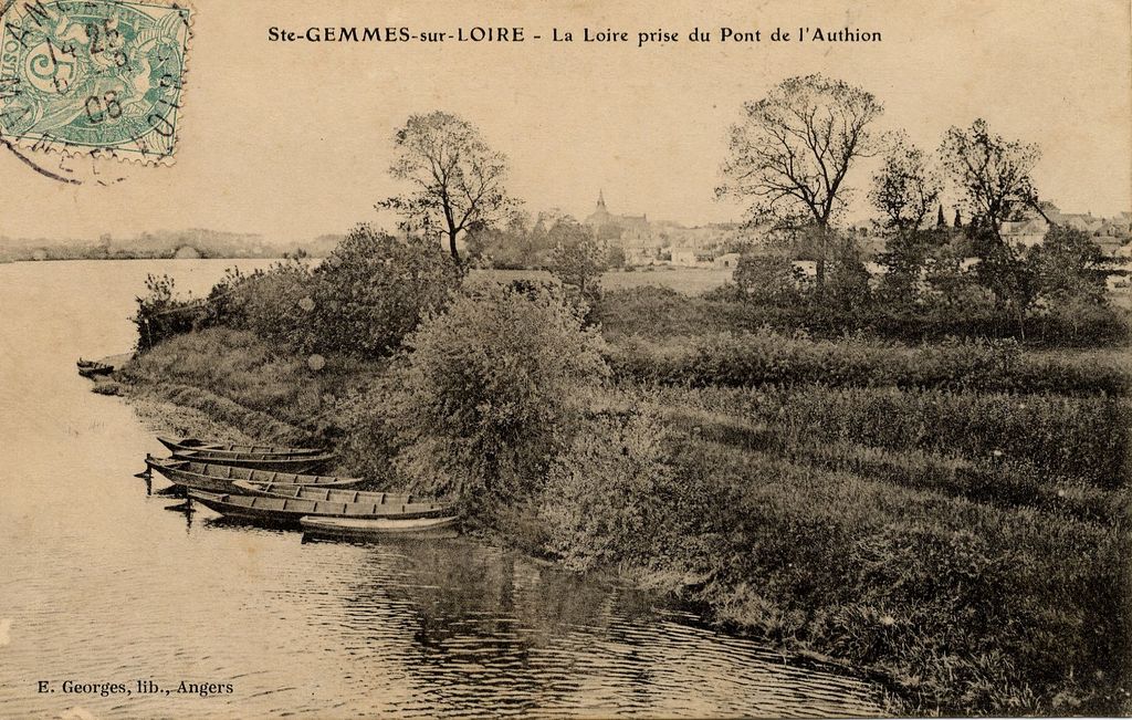 Carte Postale : La Loire prise du Pont de l'Authion