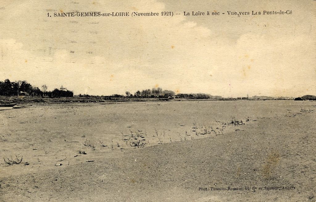 Carte Postale : La Loire à sec - 1921